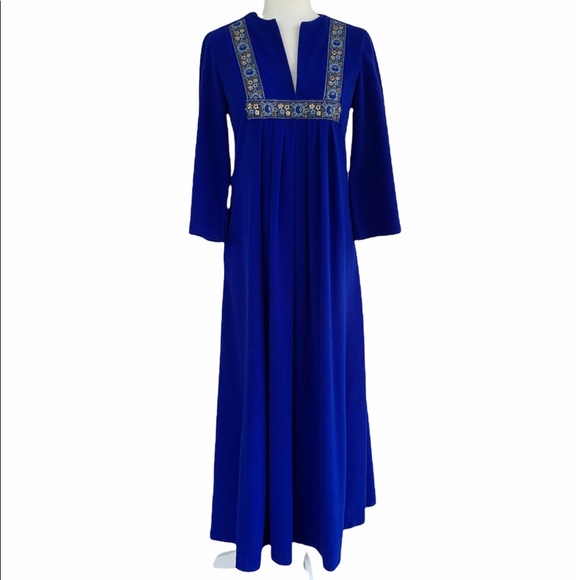 Intimates & Sleepwear Vintage Smart Time Brand Royal Blue Housecoat